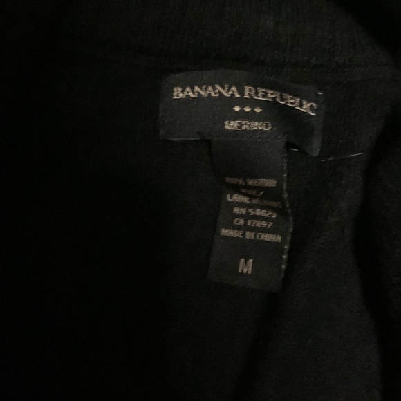 Banana republic mens merino zip up sweater size M - Picture 3 of 3